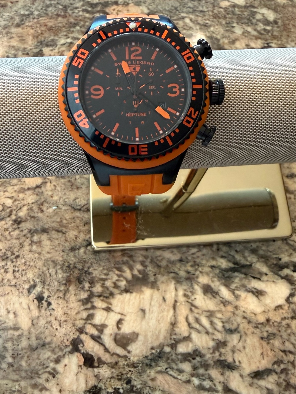 Swiss Legend Black and Orange Men's Sport Chronograph Watch